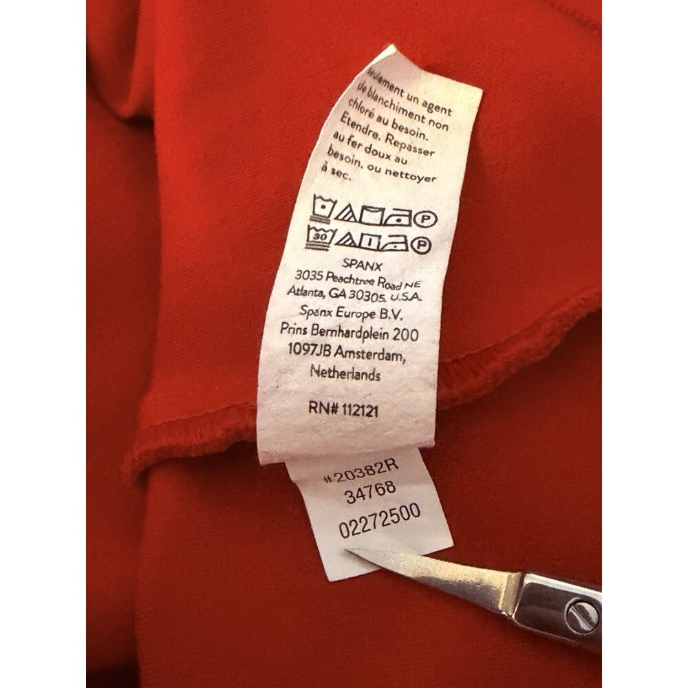 SPANX The Perfect A-Line Dress True Red Size L Workwear Premium Ponte Pockets - Picture 11 of 11